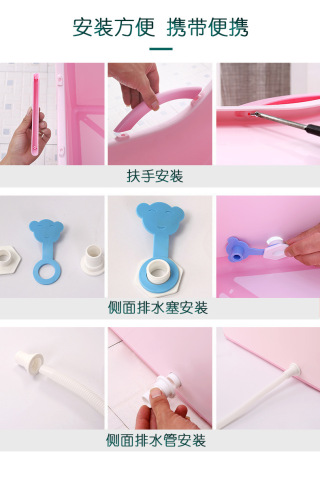 444Z wholesale bath bucket water plug, bath basin soft plug, folding bath bucket water plug, bath bucket plug, side plug, children's bath