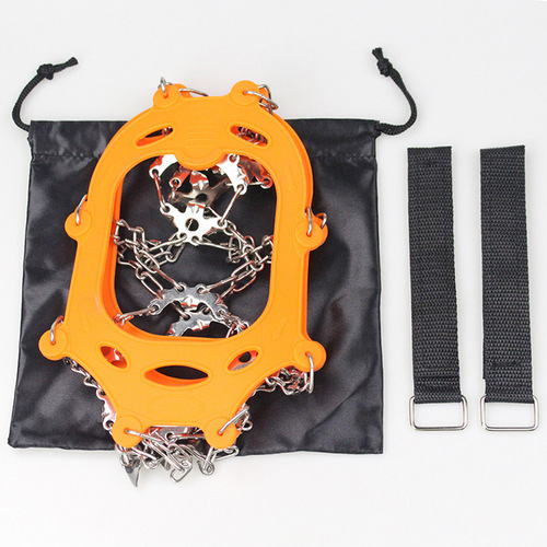 23-tooth silicone crampons, stainless steel crampons, outdoor mountaineering and ice climbing anti-slip shoe covers, snow reinforced anti-skid chains