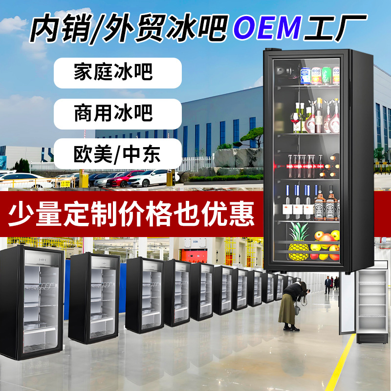Display Freezer Ice Bar Export Custom Cigar Cabinet Hotel Office Fresh-Keeping Small Transparent Refrigerator Refrigerated Red Wine