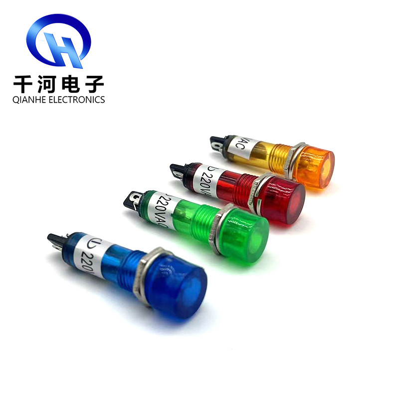 XD10-3 塑料指示灯LED氖灯信号灯10MM 小型设备电源工作灯220V24V