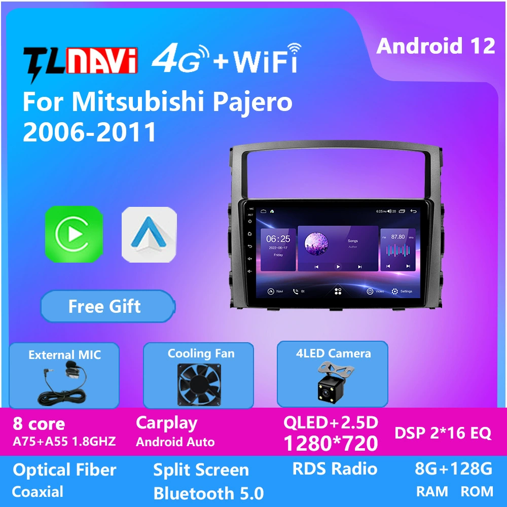 Кросс-шбордный комплект для Mitsubishi Pajero 2006-2011 car Android большой экран полно сетевой GPS навигации