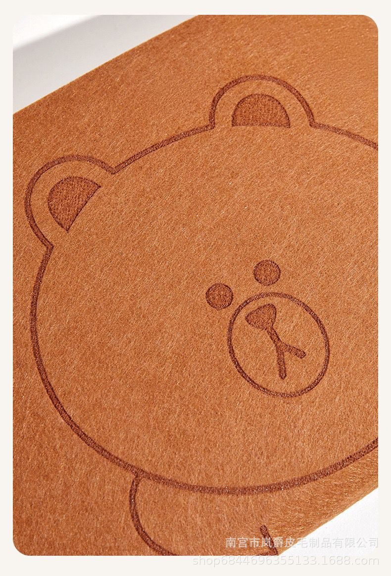 3MM car trunk bear cartoon self-adhesive bag sundries car folding large storage box cover snack storage
