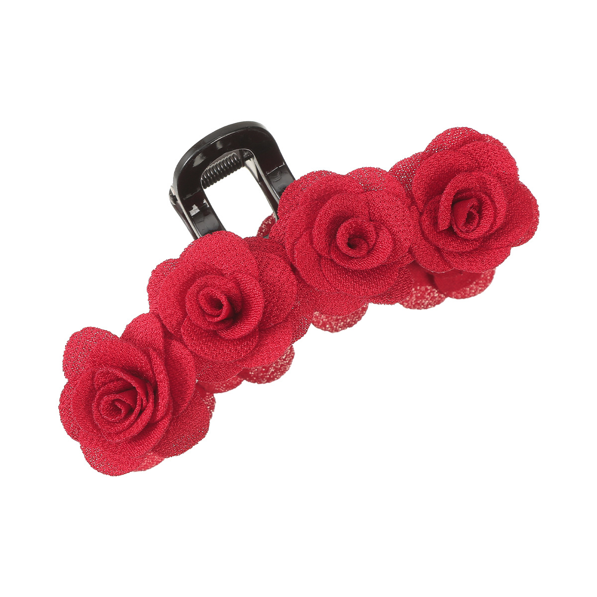 50g Weight Hair Claws Hair Accessories Type 1 Piece Quantity Tea Party, Shopping Occasion Cloth Material Rose Pattern All Seasons Season Women's Gender Elegant Style Elegant Women's Rose Cloth Hair Claws 无