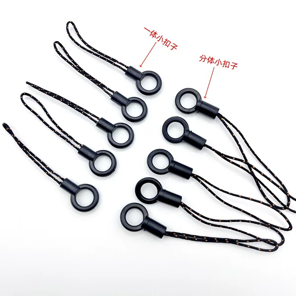 Manufacturer Wholesale diy Small Circle Mobile Phone Lanyard Accessories Thick Small Rope Head Mobile Phone Case Jewelry Hanging Chain Landmine Buckle