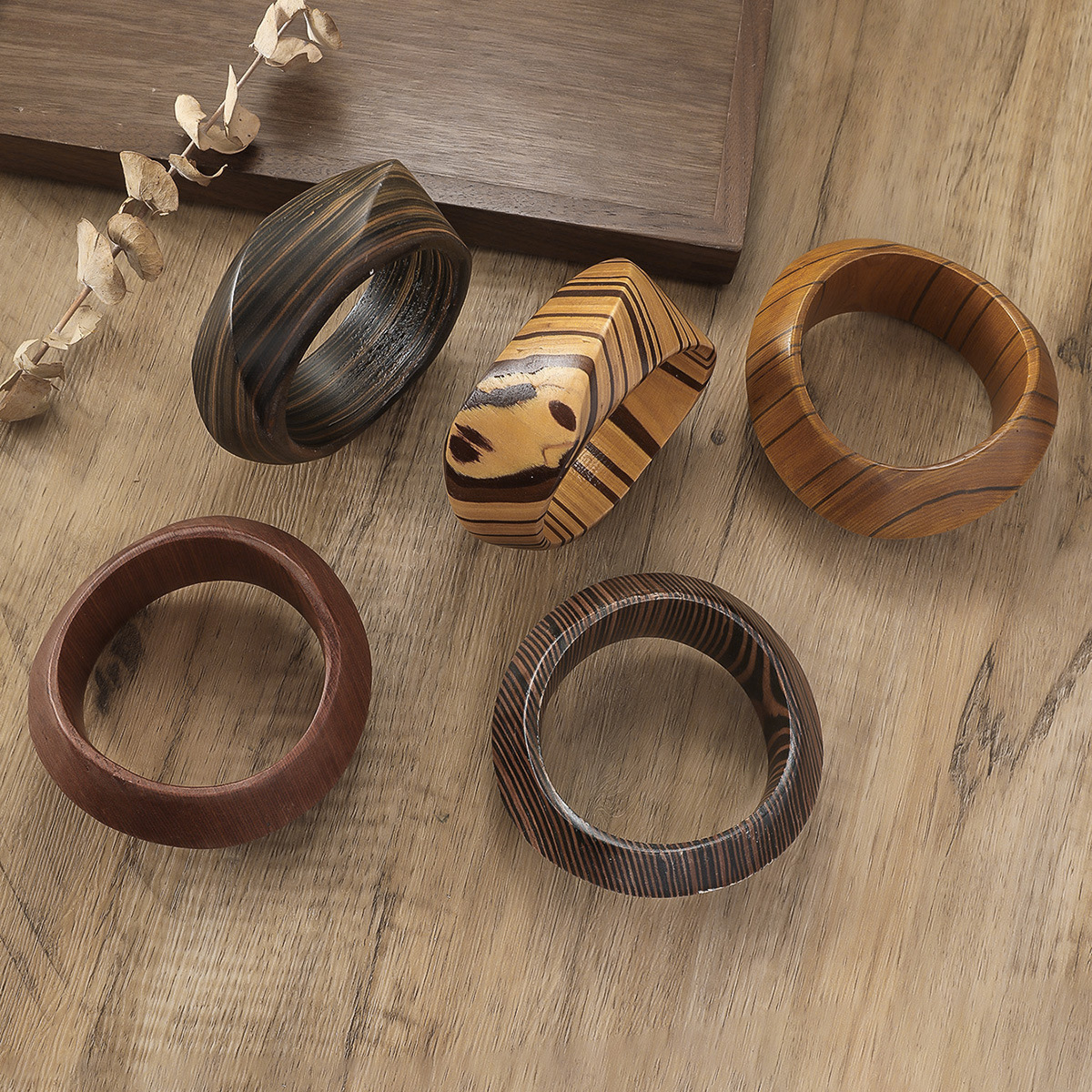 50g Weight Bangle Classification Wood Chain Material 1 Piece Quantity Holiday, Party Occasion Wood Material Geometric Pattern All Seasons Season Unisex Gender Retro, Classic Style Style Retro Classic Style Geometric Wood Bangles Wholesale 1