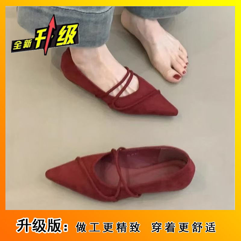 百搭时尚配裙子晚晚玛丽珍鞋法式尖头豹纹单鞋女鞋2025新款春秋季|undefined