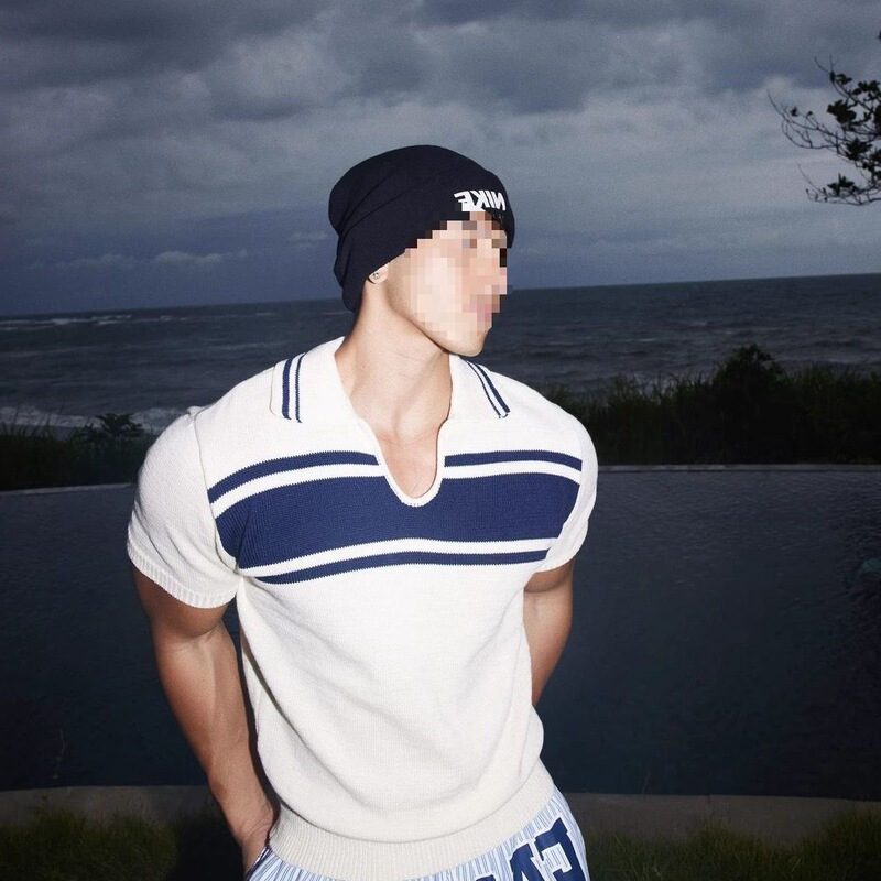 American Retro Color-Block Striped Short-Sleeve Knit Shirt for Men and Women, Summer Loose Casual V-Neck Old Money Style T-Shirt Top