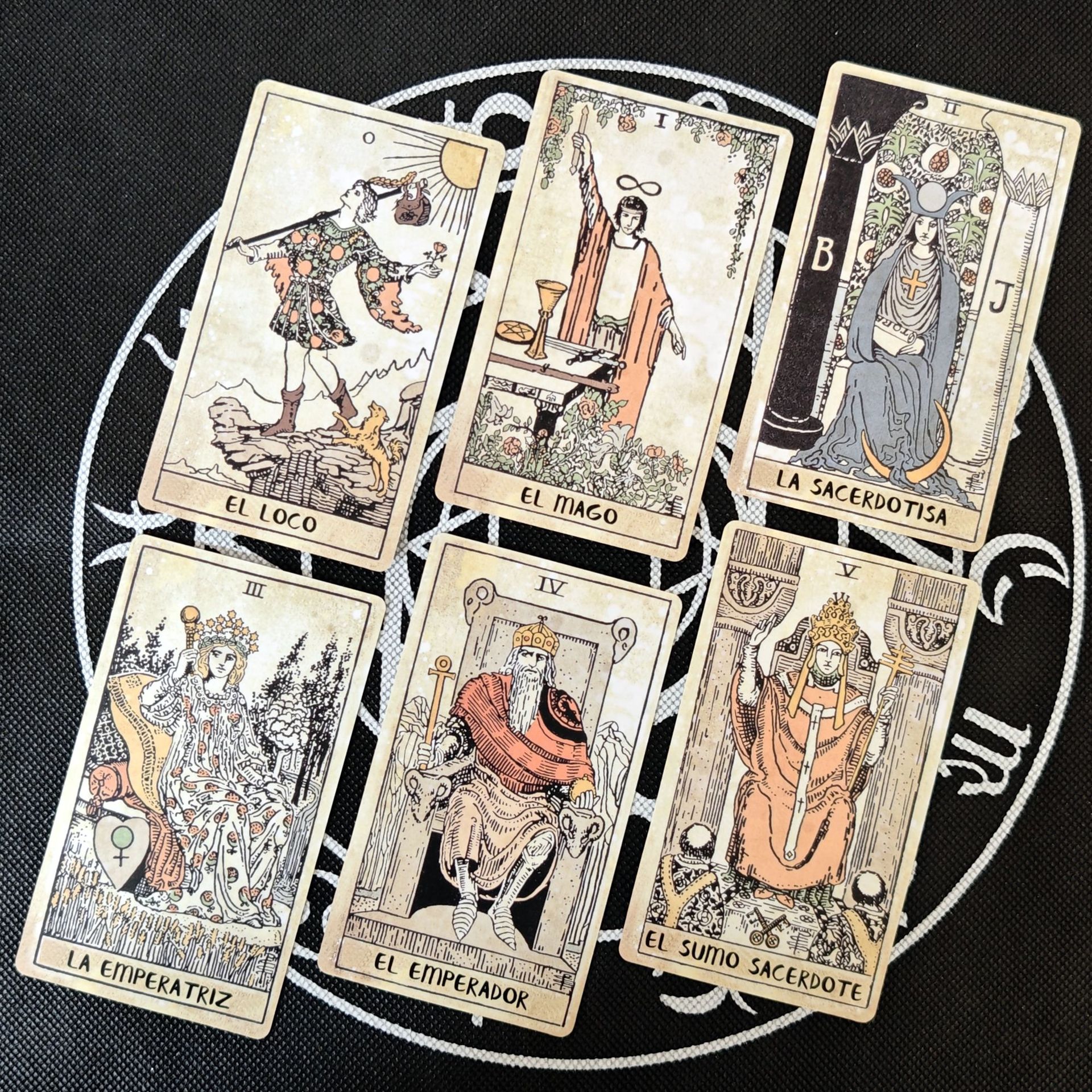 Spanish Vintage Retro Tarot Popular Cross-Border Board Game Cards_voghion.com