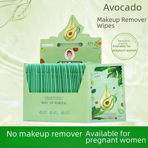 Makeup Remover Wipes avocado makeup remover single piece independent packaging makeup remover cotton deep cleansing makeup remover disposable makeup remover
