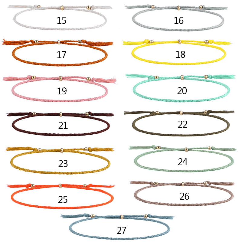 Simple Style Solid Color rope Braid Womenu0027S Bracelets 1 Piece