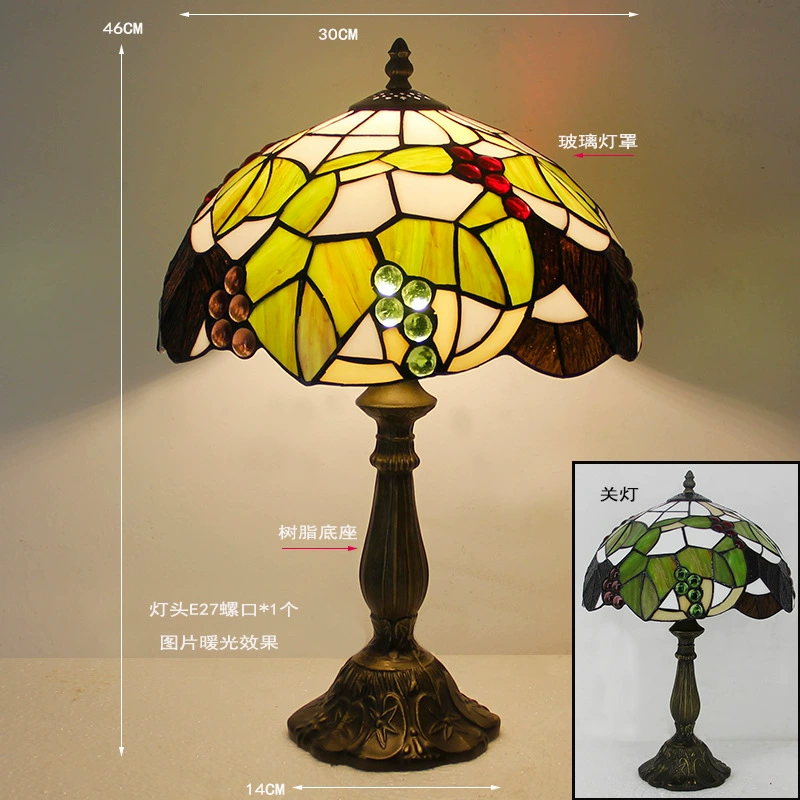 Retro table lamp for bed, lantern, creative villa for hotel