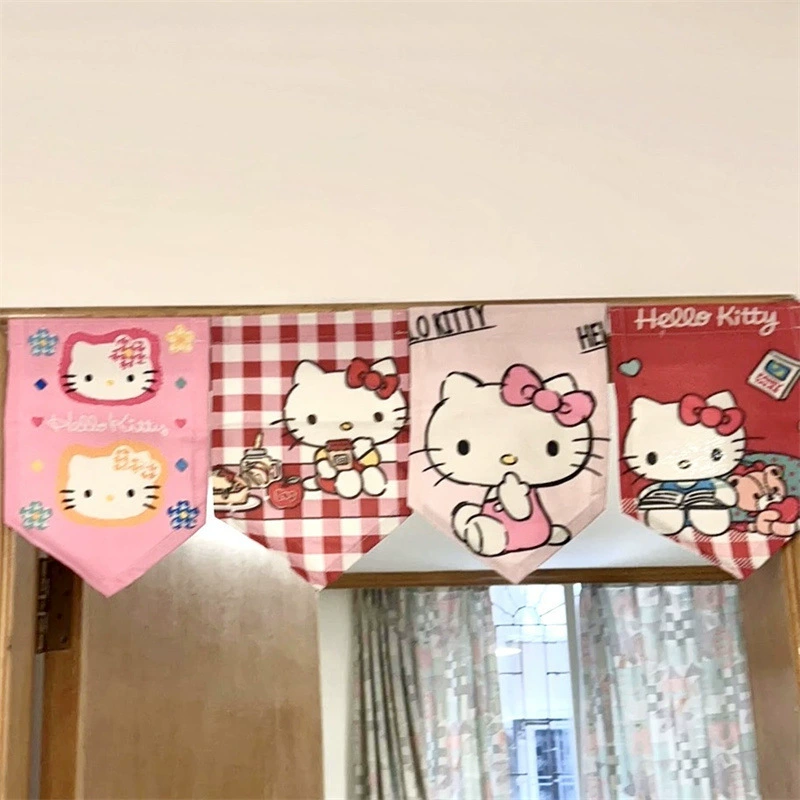 Дверная занавесь Hello Kitty из картона, милые принты, несколько размеров (30×100 см, 18×160 см)