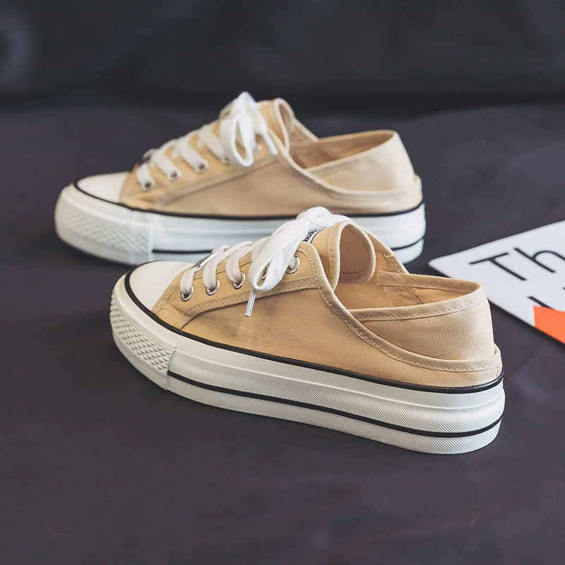 В наличии Весна/Лето 2023 Новая Студенческая Повседневная парусиновая обувь с молоком и чаем, Женская GB829
