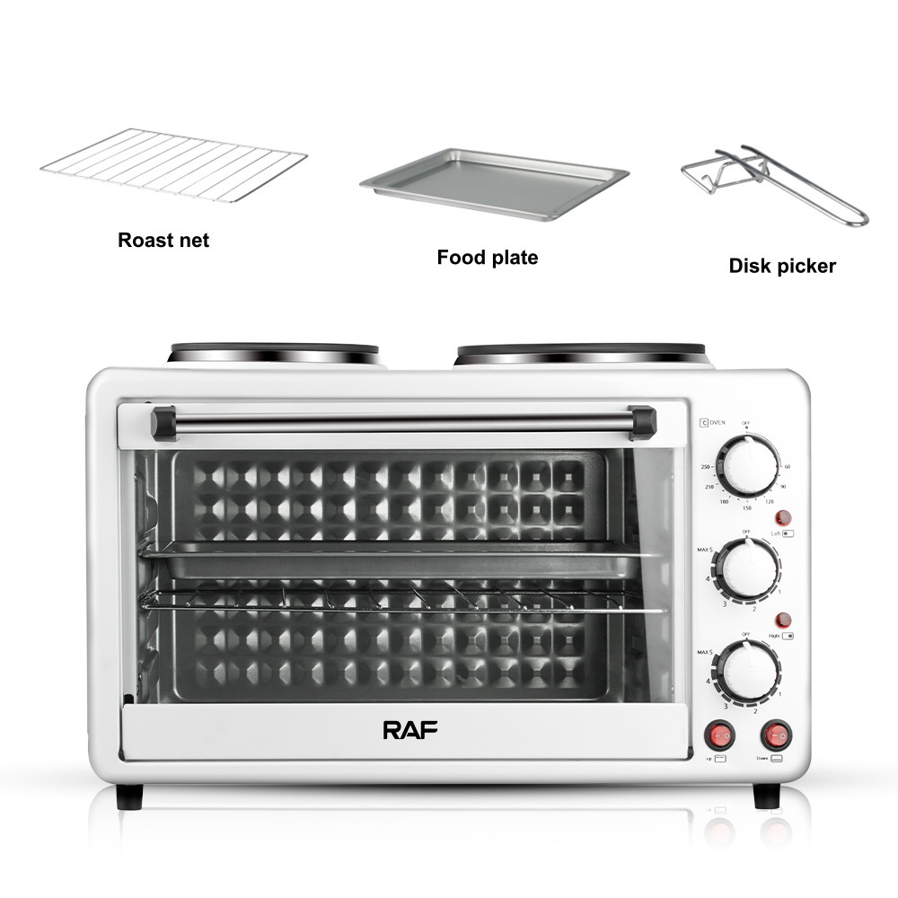 RAF Eurocross fronterizo 2 en 1 horno eléctrico multifuncional electrodoméstico de cocina horneado pastel frito 35L