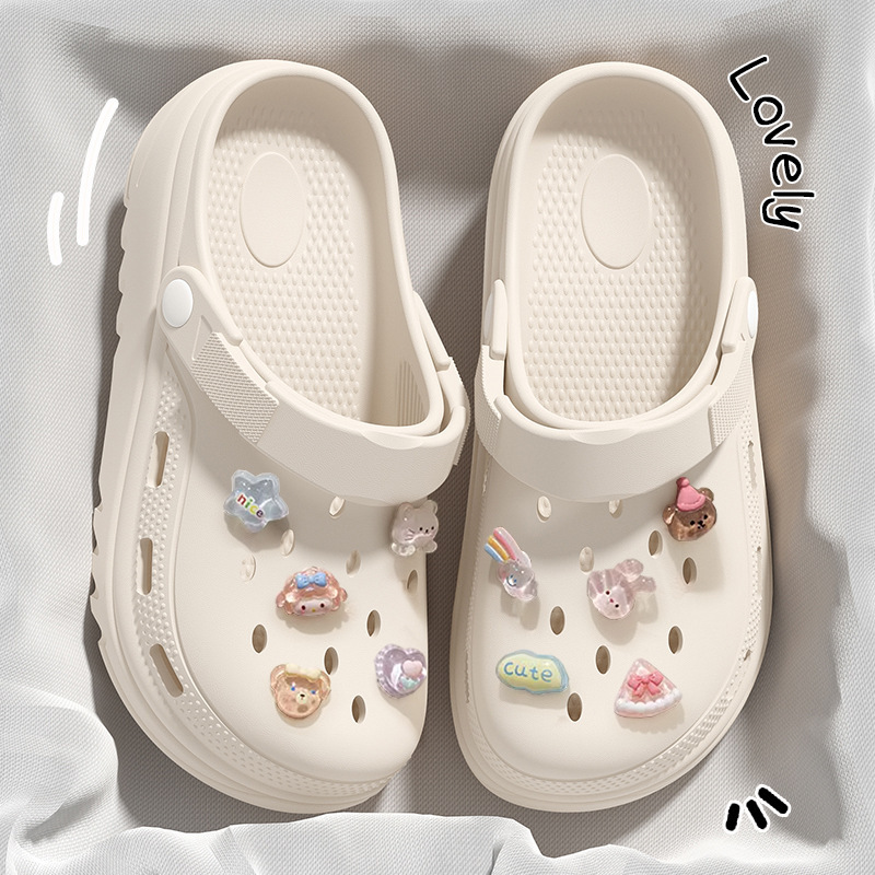 Croc Shoes Women's Summer Outer Wear 2025 New Seaside Beach Super Popular Thick-Soled Non-Slip Eva Non-Stinky Feet Sandals