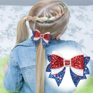 European and American foreign trade Christmas antler hairpin women's sweet glitter Grette side clip hair ball hair accessories