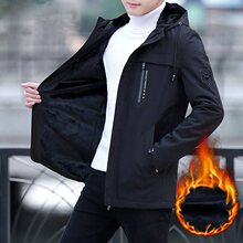 男士外套秋春夏男休闲夹克加绒男装韩版修身青年工装上衣薄款可选