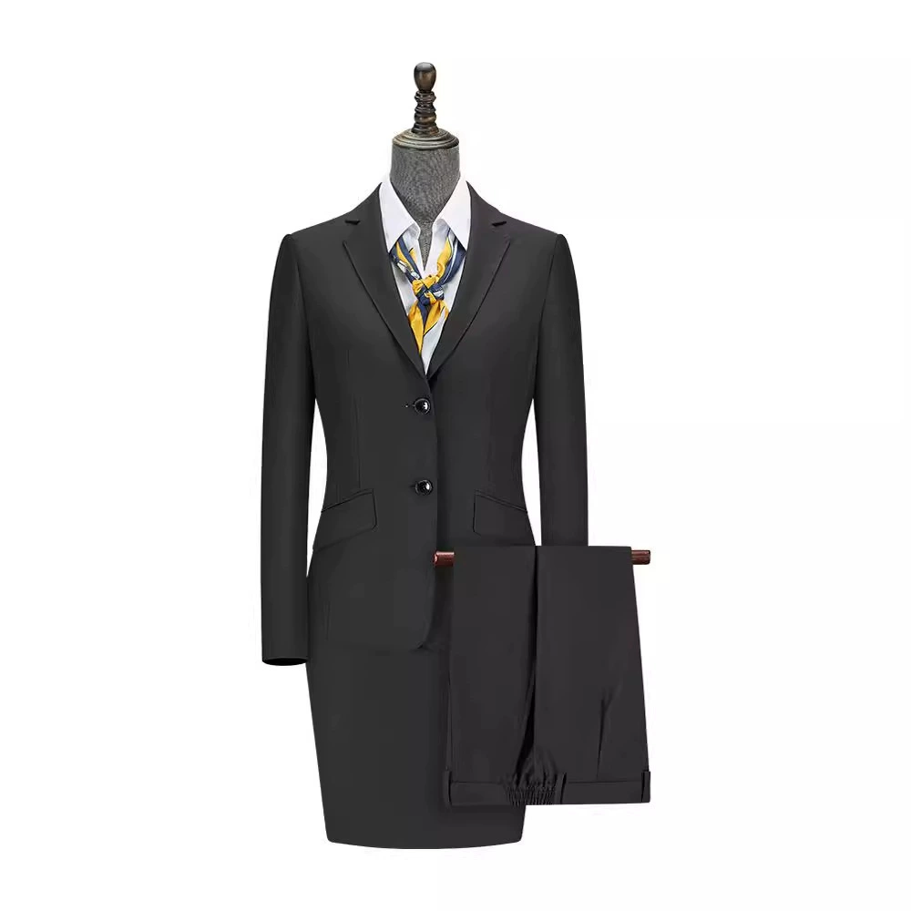 Classic black set, classic suit, vest, jacket, 4 piece set