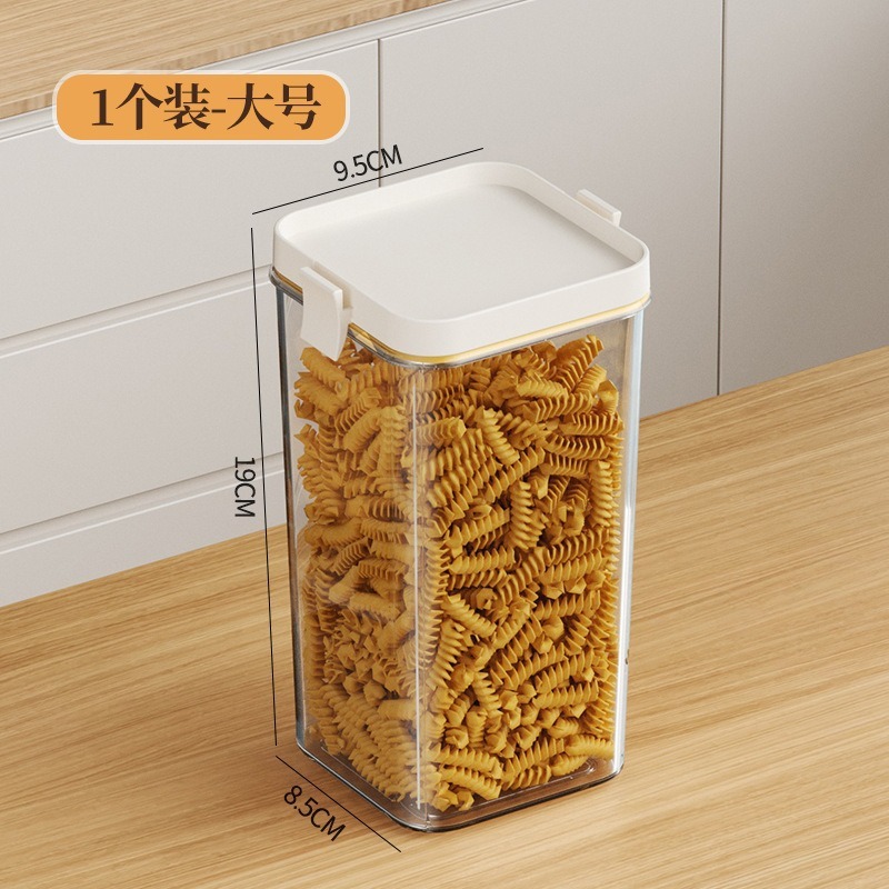Tanque sellado Tanque de almacenamiento de conservación de alimentos de cocina transparente de grado alimenticio Aperitivos secos domésticos Caja de almacenamiento y almacenamiento de granos integrales