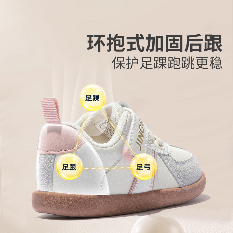 婧麒宝宝学步鞋2025春秋新款男童防滑德训鞋轻便软底女童机能鞋子|undefined