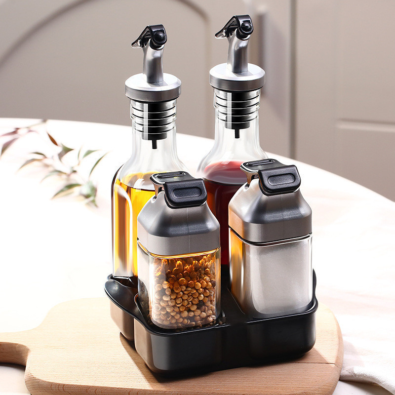 Set Frascos Condimentos Vidrio