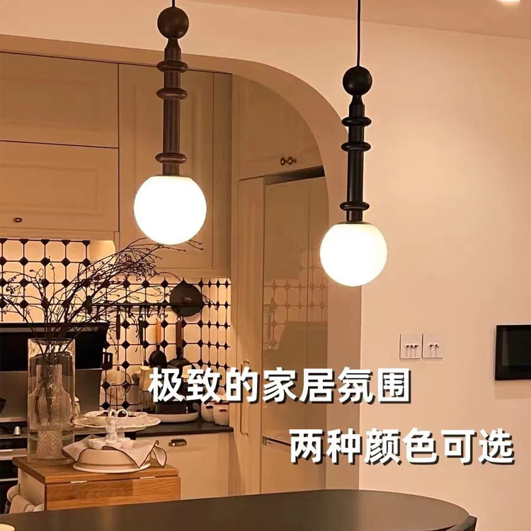 Araña de cama de madera maciza medieval americana, lámpara de araña de dormitorio de una sola cabeza retro francesa, lámpara de pasillo de barra de estudio Nanyang