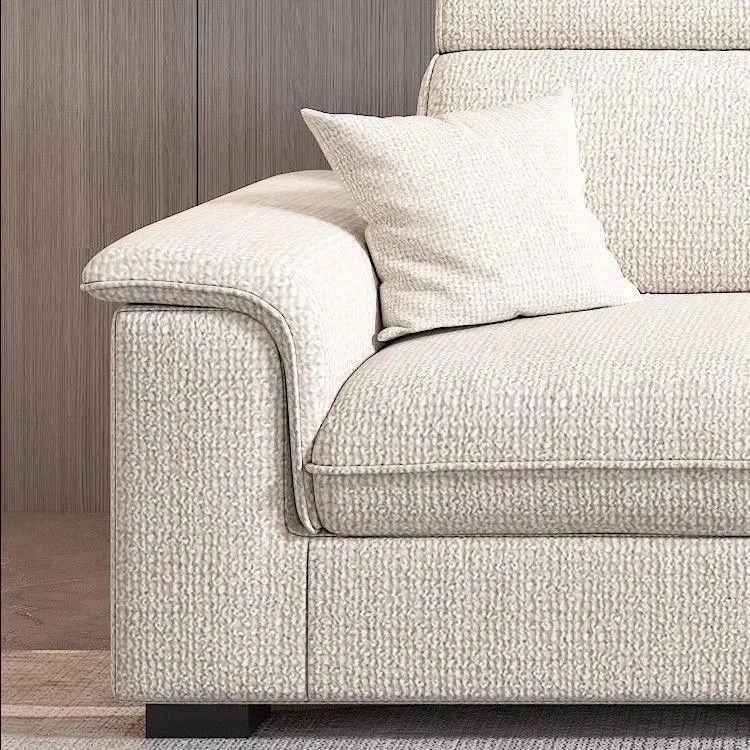 Chenille Velvet Straight Sofa Living Room Cream Style Simple Small Apartment Chaise Combination Removable and Washable Sofa