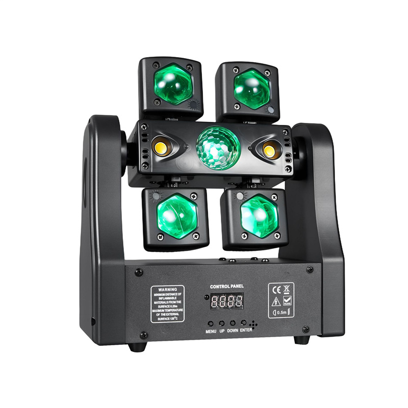 2026 rayo láser de bola mágica flash DJ Bungee control remoto transfronterizo nuevo producto lámpara de cabeza interior lámpara de cabeza DJ