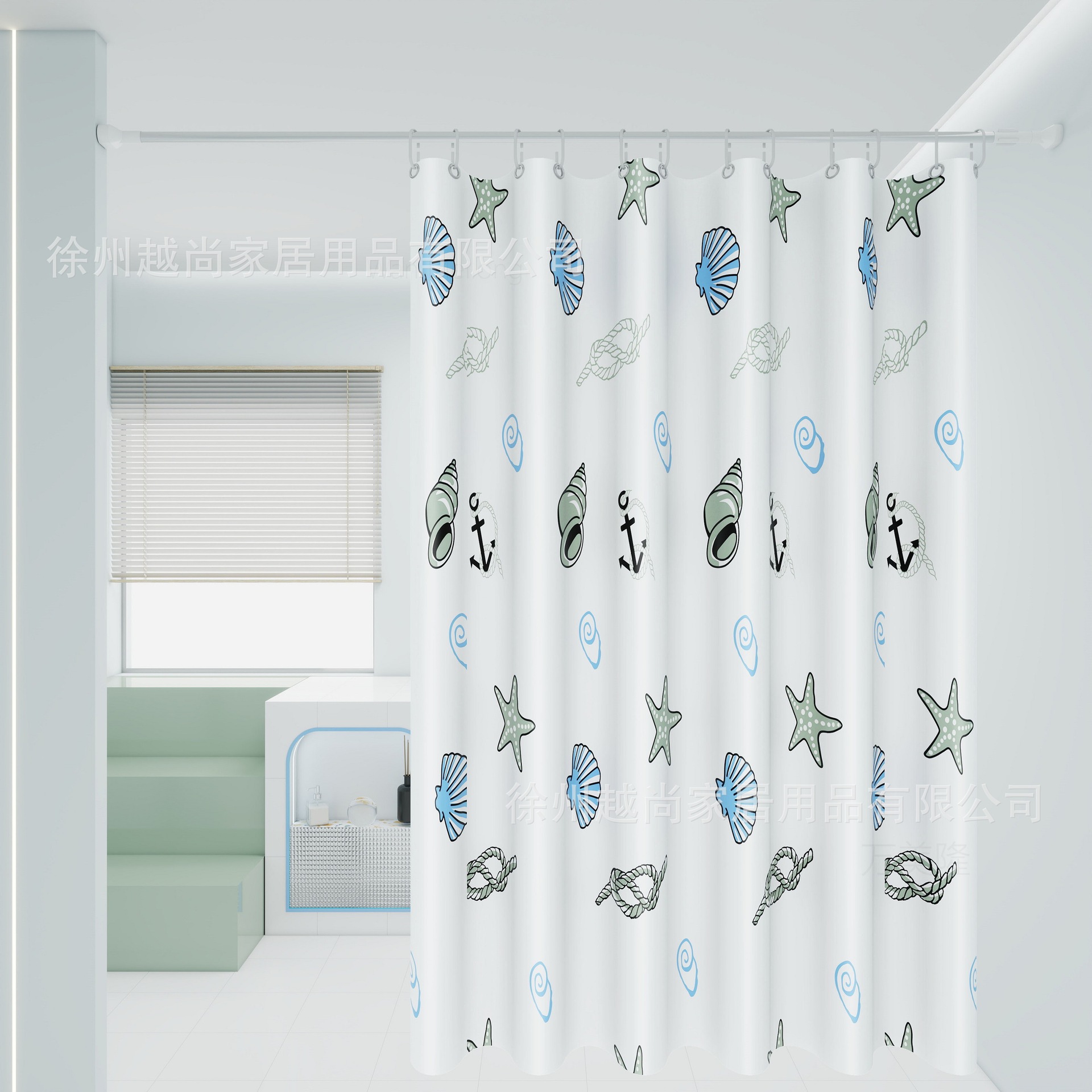 Cortina de ducha impermeable en stock, cortina divisoria térmica engrosada, cortina divisoria para baño, cortina para puerta de baño, cortina para ventana, separación de áreas húmedas y secas.