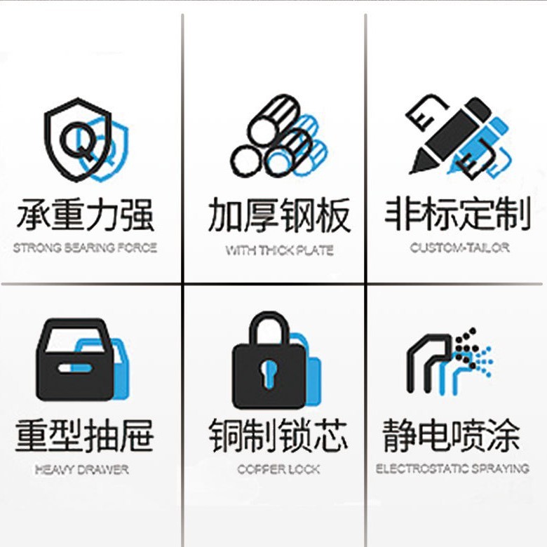 重型工具柜工具车多功能工厂车间储物柜加厚双开门五金工具收纳柜|undefined