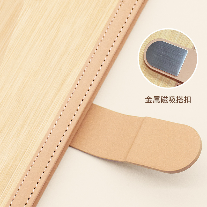 A5 cuaderno de cuero de bambú creativo puede DZ cuaderno de mano de alto valor cosmético texto de empalme libro transfronterizo al por mayor