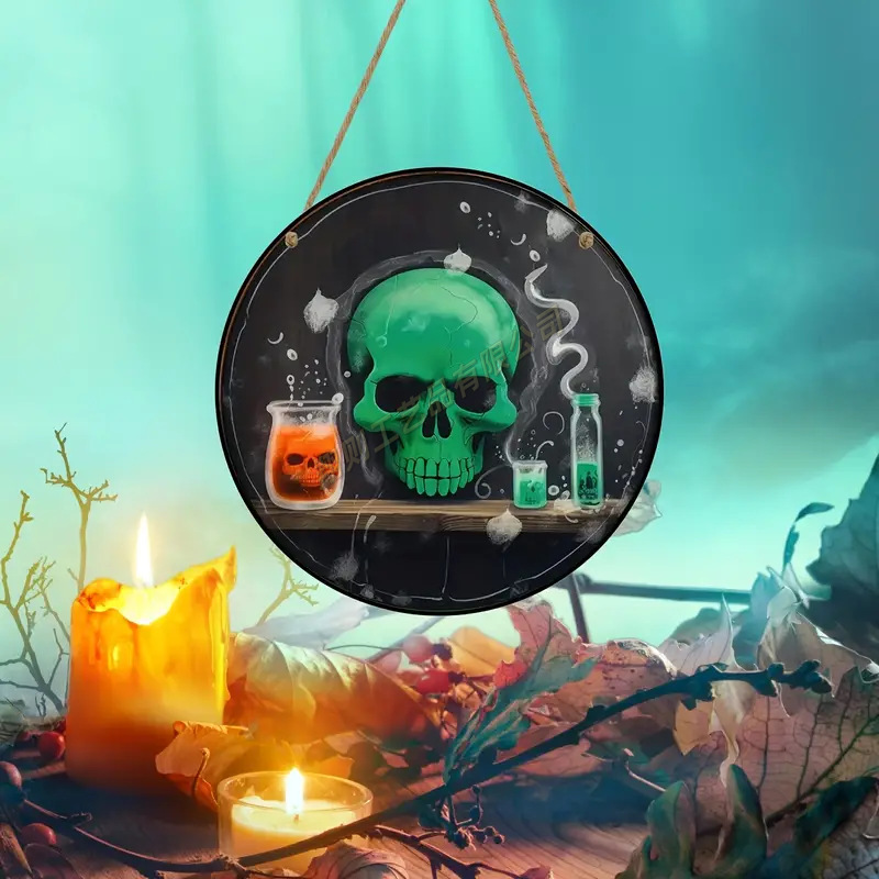 Transfronterizo serie de Halloween acrílico captador de sol artesanía decoración creativa colgante acrílico disco