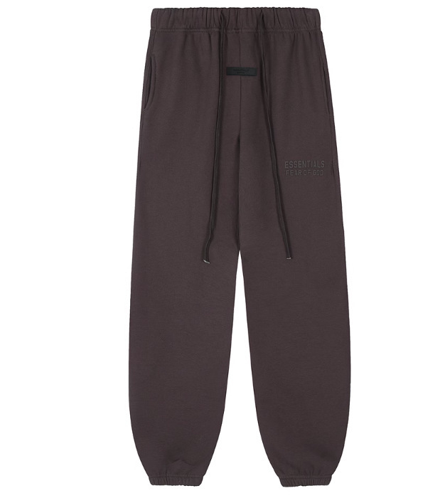 FOG High Street doble línea ESSENTIALS letras de silicona estéreo más suéter con capucha de terciopelo traje de pantalones casuales de moda