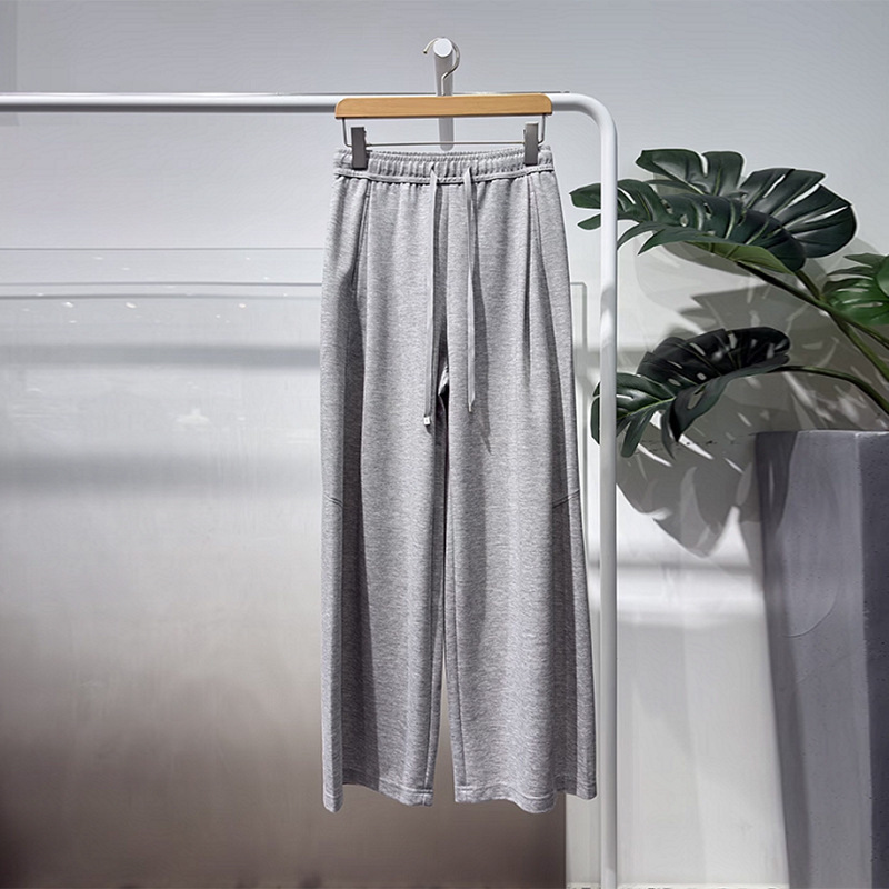 Same Style as in the Mall, 2026 Spring New Light Gray Versatile Sports Straight Wide-Leg Casual Pants for Women 4H4252081 Same Style as in the Mall, 2026 Spring New Light Gray Versatile Sports Straight Wide-Leg Casual Pants for Women 4H4252081