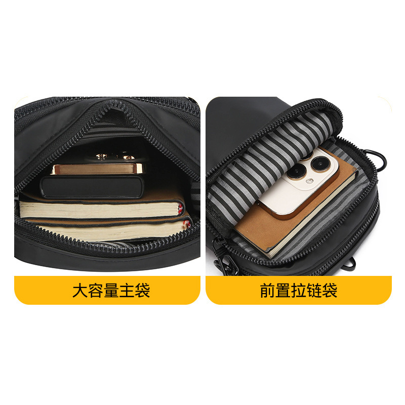 Bolso de tendencia multifuncional simple de almacenamiento casual nuevo bolso de mochila de moda simple bolso de teléfono móvil de hombre