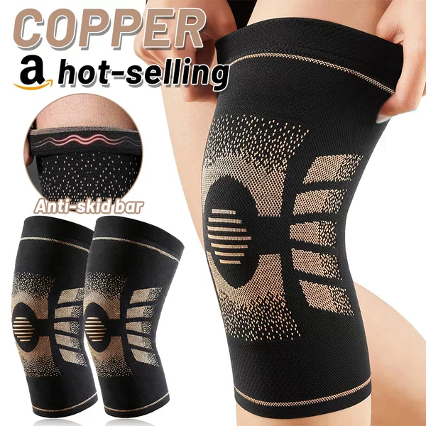 Amazon's New Copper Ion Knee Pads, Copper Fiber High-Elastic Breathable Leg Pads, Fitness Running Badminton Sports Knee Pads