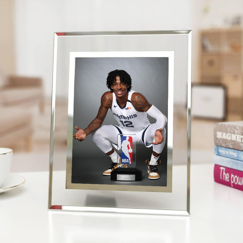 Wholesale Crystal Photo Frames for Sports Stars, NBA Basketball Stars, European World Cup Football Surround Glass Frames for Display