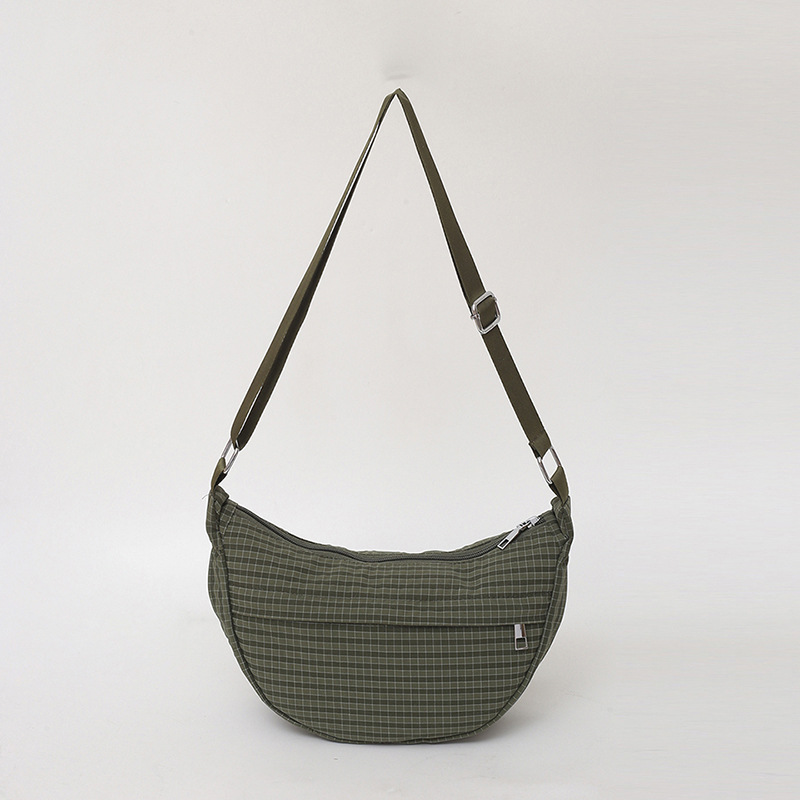 Bolso de mujer Waffle Nylon bolso de medio mes bolsa casual de moda versátil gran capacidad de hombro mochila bolso de bolsas image 7