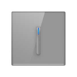 外贸直供86型暗装灰色琴键开关插座钢化玻璃面板家用个性墙壁开关