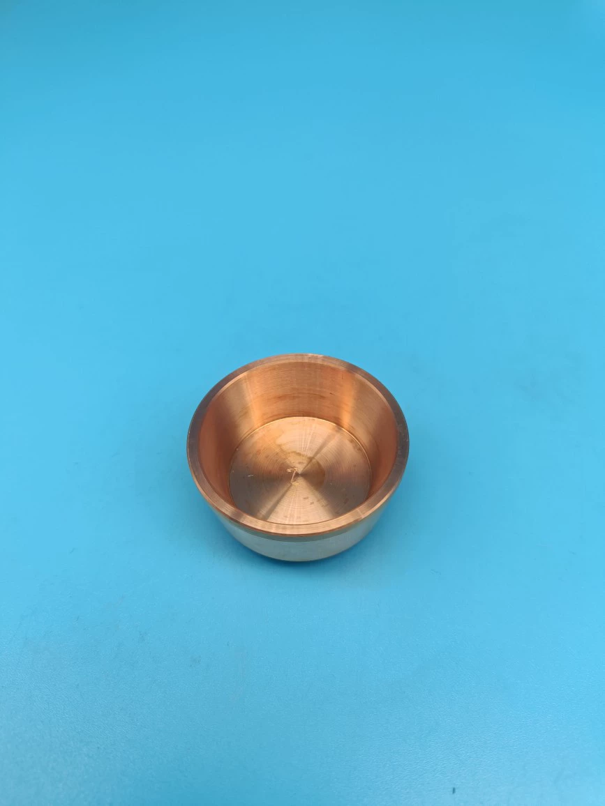 B15-0034-1 тигель из бескислородной меди 35x17 мм, аксессуары для оптического вакуумного покрытия, подкладка, тигель, толщина стенки 2 мм