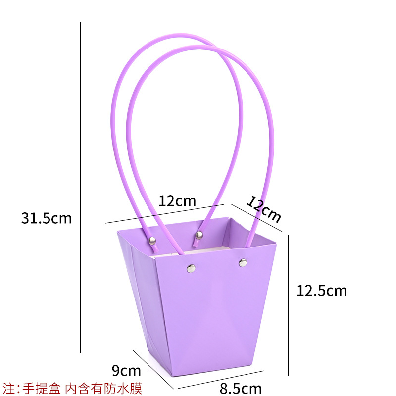 Bolso especial transfronterizo para flores, descuento al por mayor, bolsa trapezoidal de papel kraft impermeable, bolsa de embalaje de regalo, bolsa de ramo