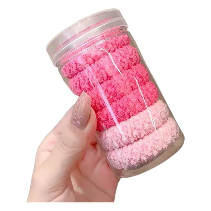 Cuerda de pelo de cola de caballo alta banda de goma lazo de pelo femenino alta elasticidad durable ensanchado engrosado banda de pelo cuerda de pelo cubierta de cuero accesorios para el cabello