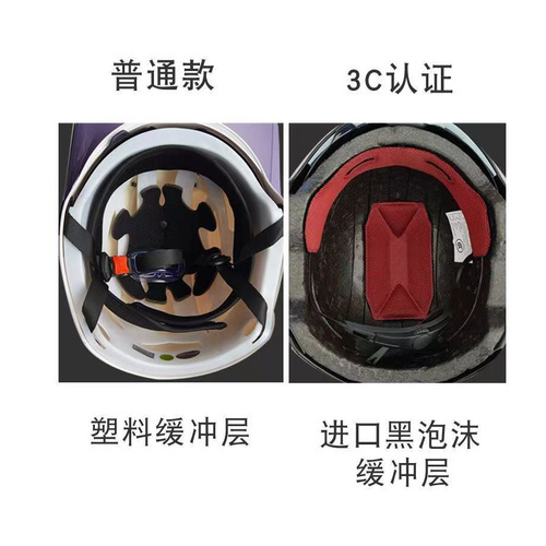 3C Helmet Electric Vehicle Harley Helmet Sun Protection Battery Motorcycle Safety Hat Men's and Women's Four Seasons Lightweight Half Helmet