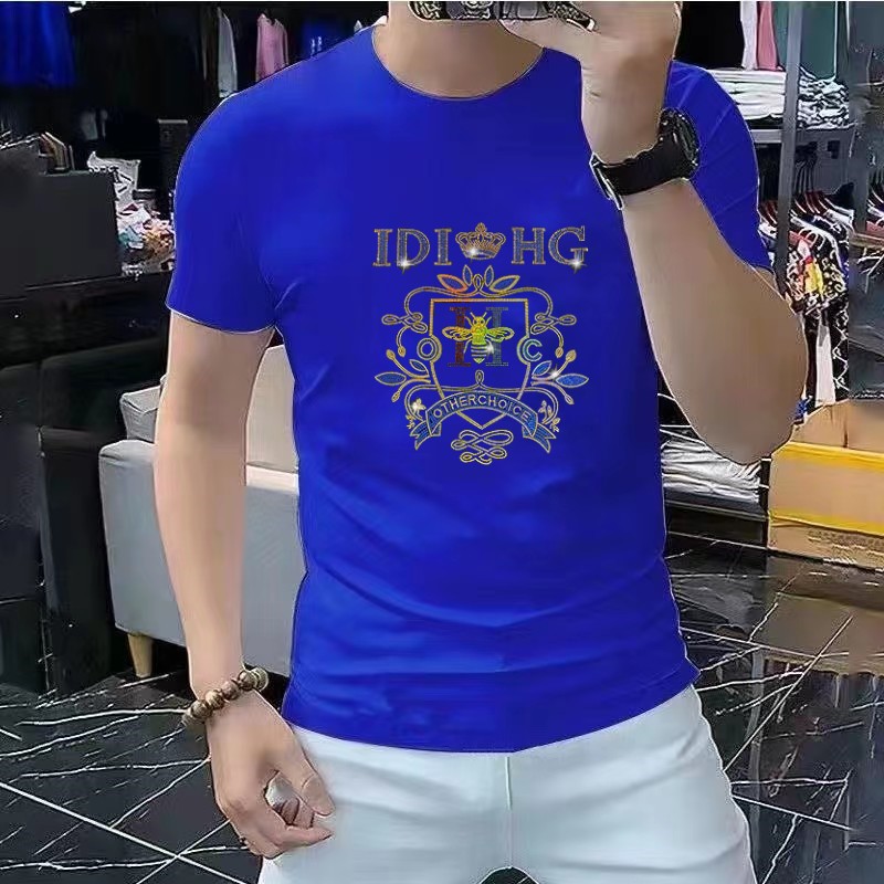 European station short-sleeved T-shirt men's summer Hong Kong and Macao new quick-drying half-sleeved tops T-shirts high-end trendy brand _voghion.com