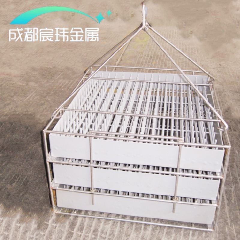 工厂供应绿色灰色清洗篮包胶 超声波清洗篮 不锈钢清洗篮清洗框