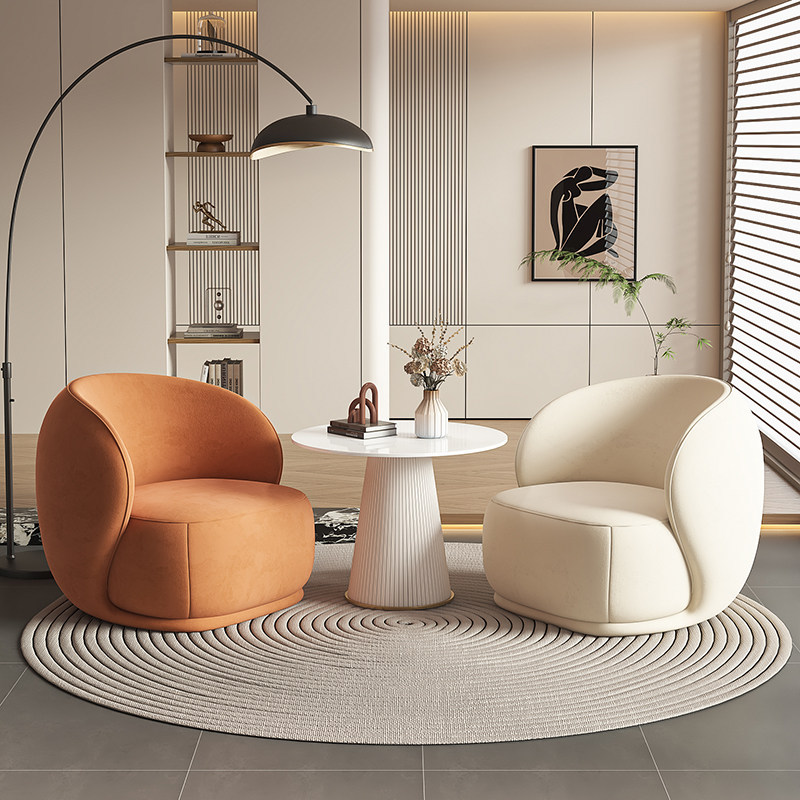 Sofá de estilo crema simple sala de estar silla de diseño sofá de dormitorio sofá de estilo japonés sofá casual image 5