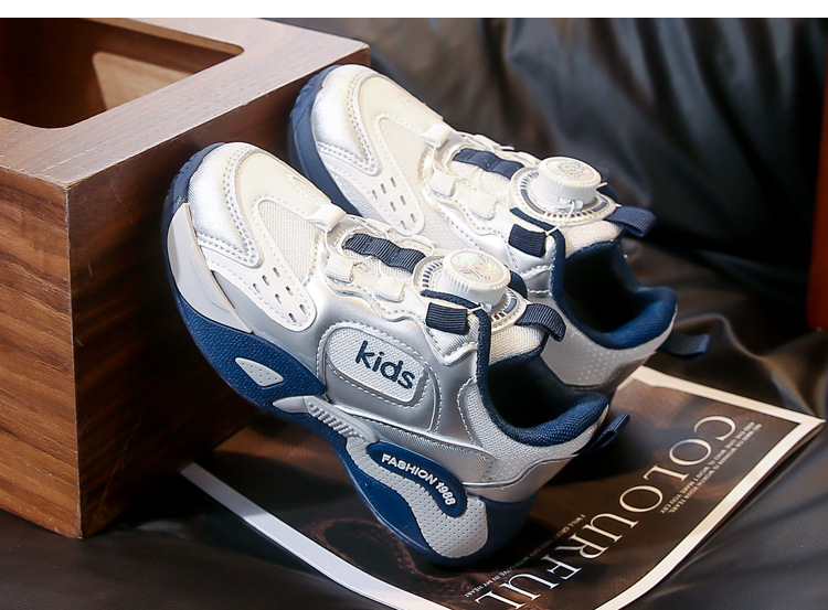 Sneakers chunky per bambini basket impermeabili in pelle_voghion.com