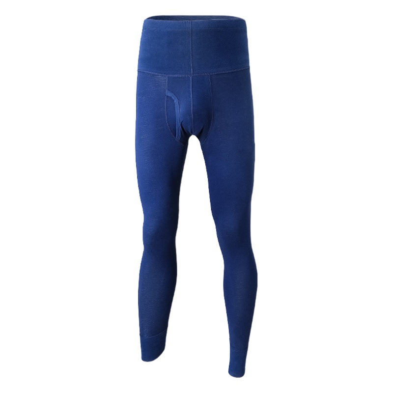Pantalones largos recortada cerrado de algodón de los hombres solo fino bottoming caliente apretado pantalones de cintura alta Otoño e Invierno cintura soporte Pantalones