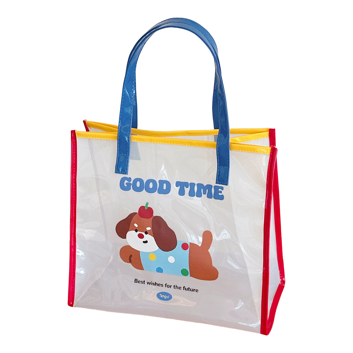 Fabricantes personalizados bolsos de playa de gelatina bolsos de dibujos animados lindos bolsos de viaje impermeables transparentes bolsos de hombro