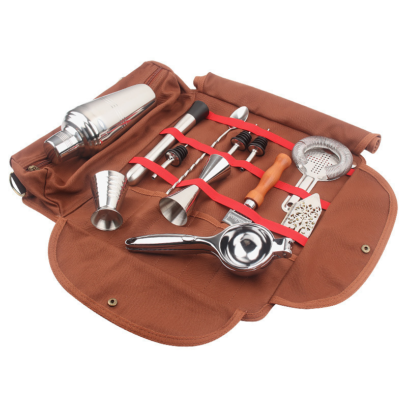 Mixology Tool Kit, Bartender Tool Storage Bag, Canvas, Convenient for Carrying When Going Out, Mixology Storage Bag, Ready for Wholesale Mixology Tool Kit, Bartender Tool Storage Bag, Canvas, Convenient for Carrying When Going Out, Mixology Storage Bag, Ready for Wholesale